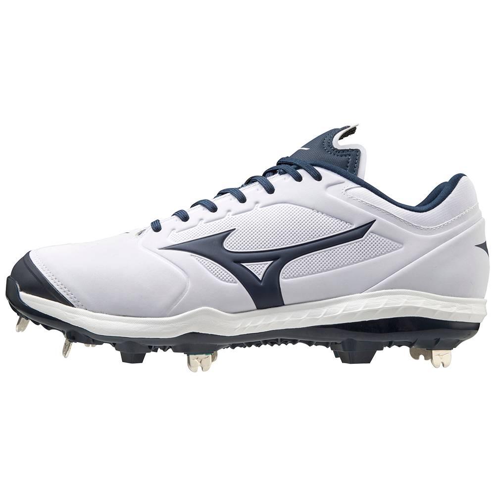 Scarpe Softball Mizuno Sweep 5 Basse Metal Donna - Bianche/Blu Marino - 07345-KTIL